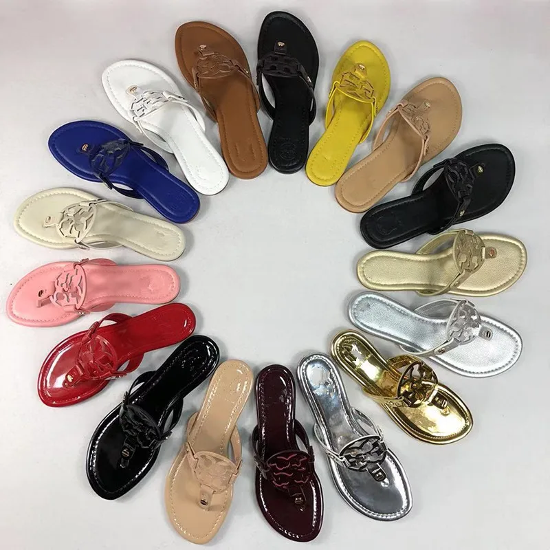 

Hot 2019 Fashion Woman Flip Flops Summer Shoes Genuine Leather Cool Beach flat sandals Brand jelly shoes sandals women 34-42