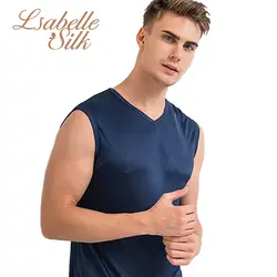 Лето 100% натуральный шелк без рукавов плюс размер майка мужская debardeur homme singlet tanktop спортивные мужские майки жилет майка