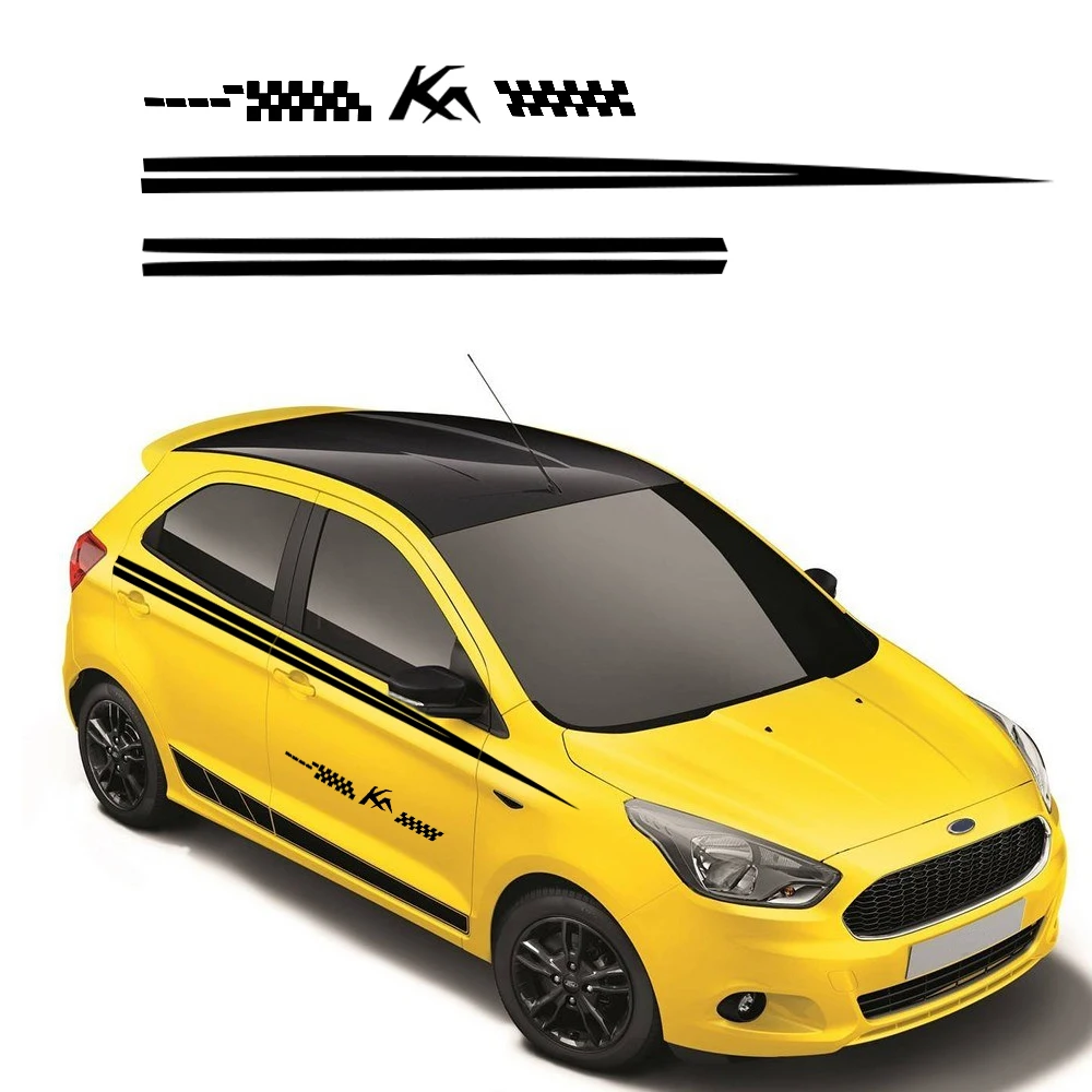280 см DIY пользовательские автомобильные наклейки для Ford Ka боковая наклейка на кузов автомобиля Наклейка для хэтчбека автомобиля декоративная наклейка s авто аксессуары