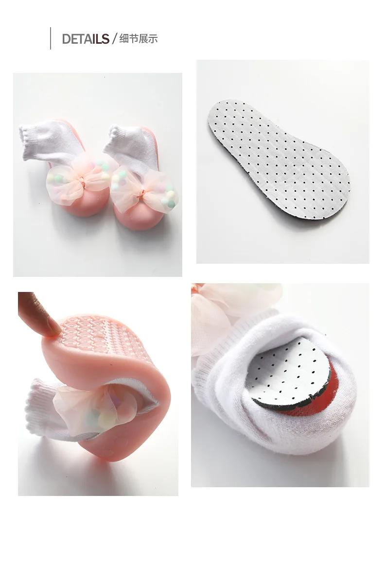 Kids Baby Boy Indoor Socks Anti Slip Warm Winter Shoes Sock with Rubber Soles  bebe Lace Bow slippers walker soft shoes boy girls Anti-skid Soft  Shoes Socks (12)