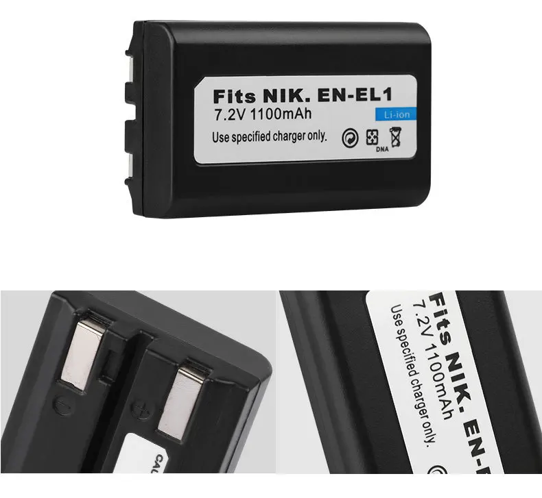 Dinto 1x1100 мА/ч, EN-EL1 ENEL1 RU EL1 Перезаряжаемые Камера Батарея для Nikon Coolpix 775 880 995 4300 4500 4800 5400 5700 8700