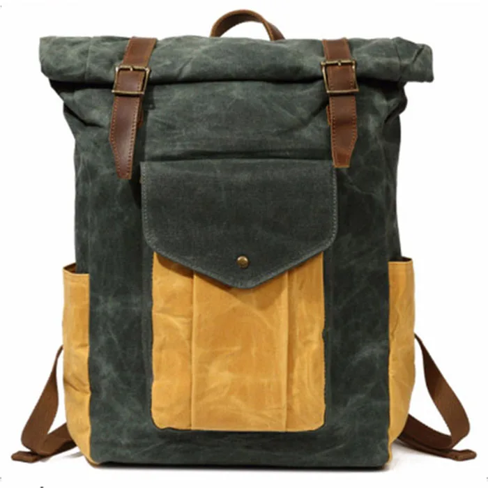 

Hot Super Quality Wash Canvas Men Backpack Shoulder Bag Retro Men's Travel Backpacks Male Pack Bags Mochila yellow/brown/grey