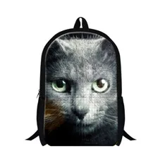Cat Printing School Bagpack for Girls Students Childrens School Bag Backpack 