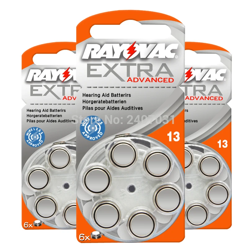 

60 PCS Rayovac Extra Performance Hearing Aid Batteries. Zinc Air 10/A10/PR70 Battery for BTE/RIC sound amplifier Hearing aids