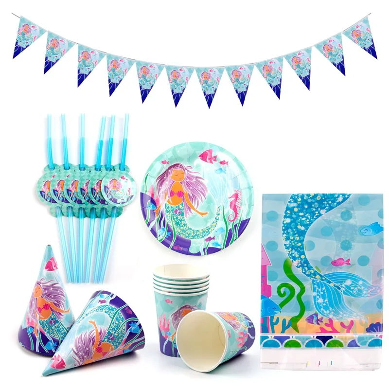 Mermaid Party Supplies Mermaid Decor Balloon Little Mermaid Birthday Party Decor 1st Birthday Babyshower Girl Baby Shower Favors