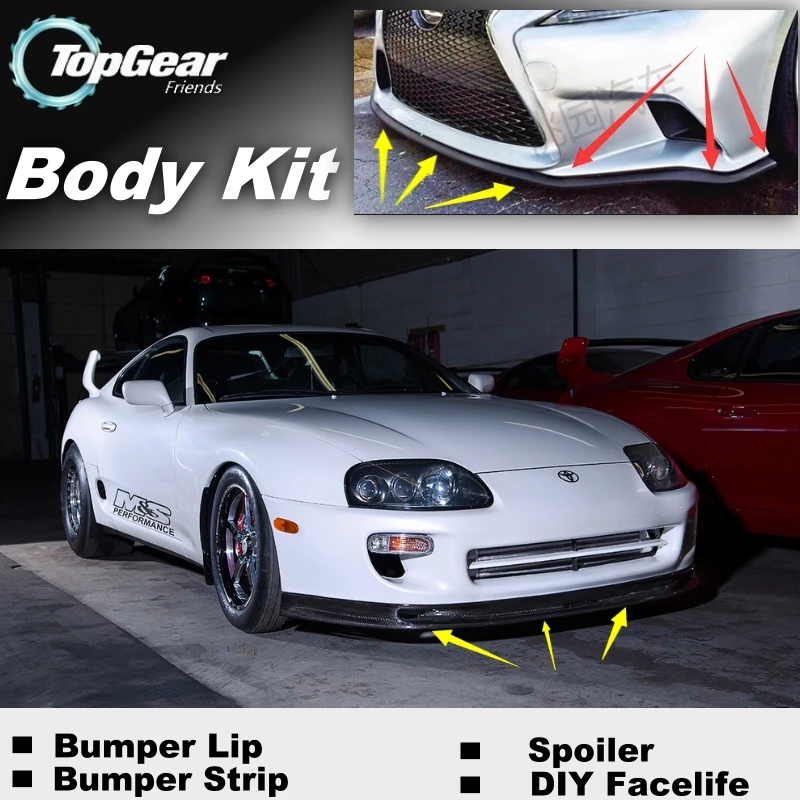 

For TOYOTA Celica Supra A70 A80 Bumper Lip / Front Spoiler Deflector For TOPGEAR Fans Car View Tuning / Body Kit / Strip Skirt