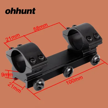 

ohhunt One-piece Hunting Riflescope Mounts 25.4mm Tube Rings Picatinny Weaver Rail Mount for Tactical Flashlight Laser Scope