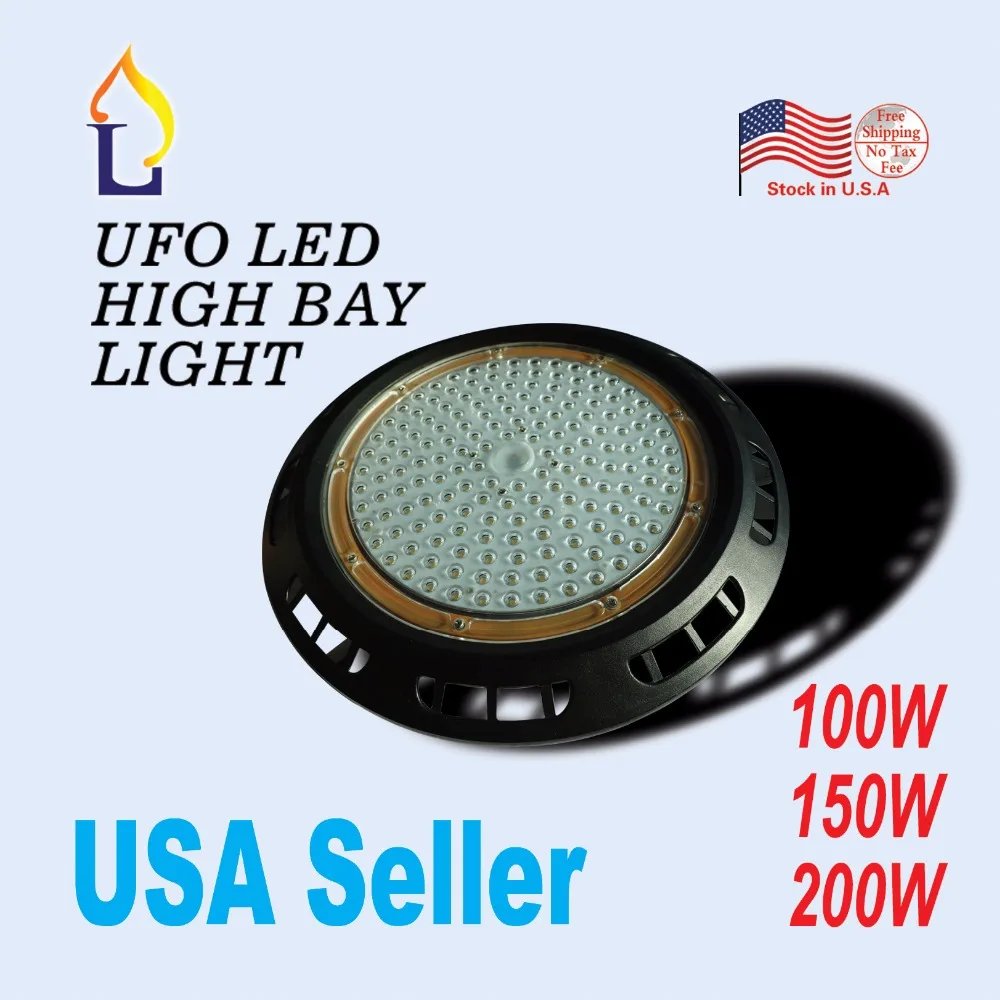 

3pcs/lot led UFO led high bay light 100W Industrial light led high bay light ip65 AC100-277V outdoor lighting led