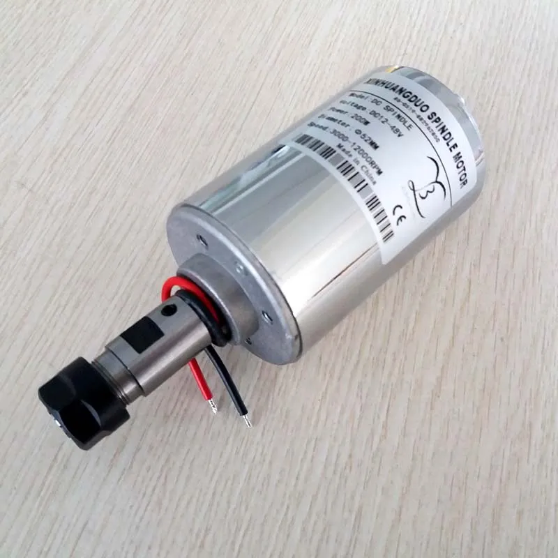 

BEST! 200 W Mini Spindle motor , DC12-48V ER11,12000rpm, Engraving milling grind Diy spindle motor for cnc
