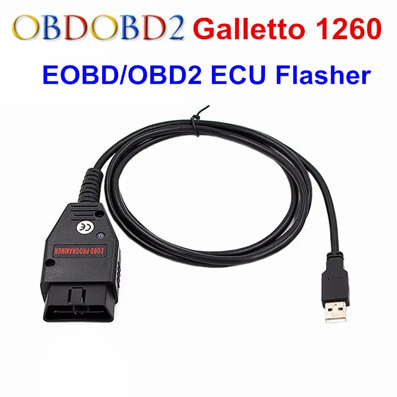 OBD2/EOBD Galletto 1260 ECU чип-тюнинг OBD2 Диагностический интерфейс EOBD 1260 ECU Инструмент для вспышки инструмент для перекарты OBD2 сканер