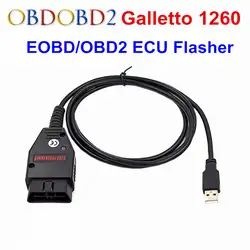OBD2/EOBD Galletto 1260 Чип ECU Тюнинг OBD2 диагностический Интерфейс EOBD 1260 флэш экю инструмент переназначить инструмент OBD2 сканер Бесплатная доставка