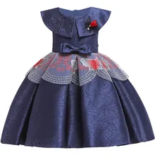 Детское элегантное платье ручной работы с бисером для девочек вечерние платья принцессы с цветочным рисунком для девочек от 3 до 10 лет, летняя одежда для малышей