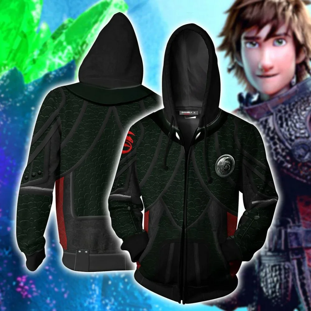 

CostumeBuy Movie How to Train Your Dragon Hiccu Cosplay Hoodie Jacket Sweatershirt Hiccu Zipper Hooded Jacket Sweatshirt L920