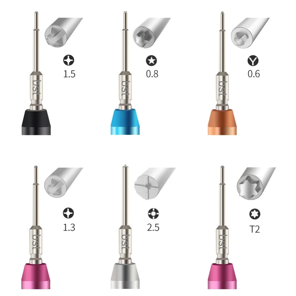 1 шт. прецизионная 3D отвертка P2 0 8 Pentalobe 6 Tri Wing 3 Cross 5 2 Phillips T2 для iPhone инструменты