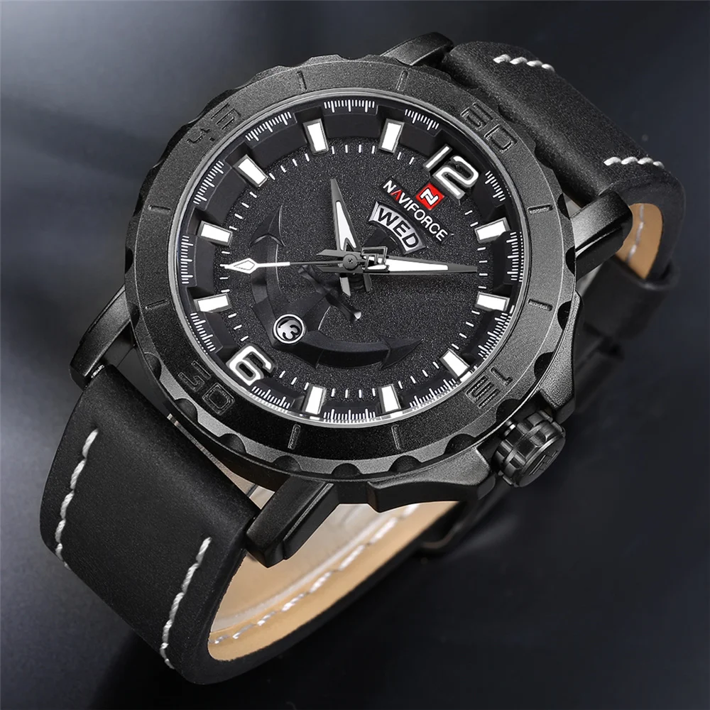 Часы наручные NAVIFORCE Мужские кварцевые брендовые Роскошные спортивные