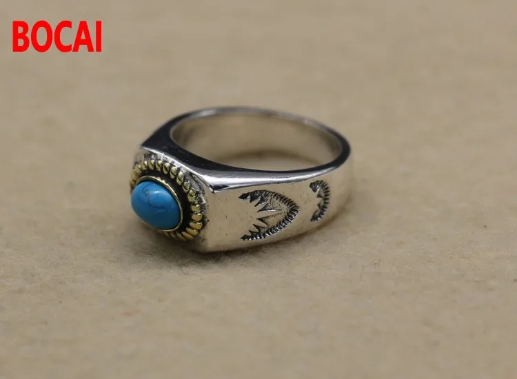 925 Thai silver set of loose stone ring mature business men ring products