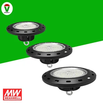 

2PCS/LOT free shipping AC85-305V portable 100w 150w 200w UFO led high bay light warm white white red,green blue pink