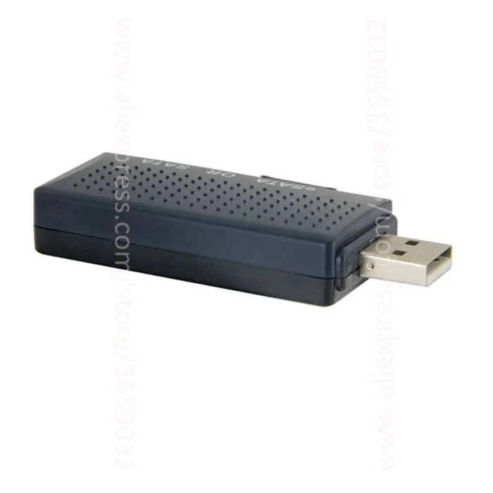 Портативный внешний USB для eSATA SATA последовательный мост двухпортовый адаптер