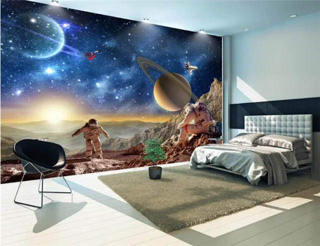 Beibehang الكون كوكب الأرض المريخ 3d جدارية خلفية ل غرفة المعيشة التلفزيون خلفية صور ورق الحائط المنزل ديكور المنزل الديكور Wallpapers For Living Room Mural Wallpaper3d Mural Wallpaper Aliexpress