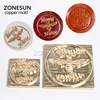 ZONESUN-Molde de latón para estampado en caliente, molde de relieve personalizado de papel de cuero y madera, bricolaje, diseño de pan, molde de relieve térmico de hierro ► Foto 3/6