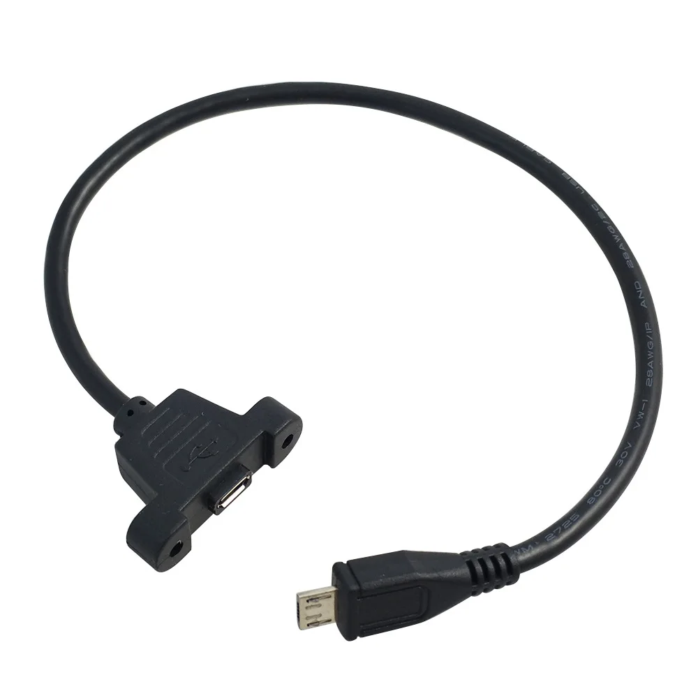 

USB 2.0 Mini 5 Pin Male to USB 2.0-Female Data Cable with Panel Mount