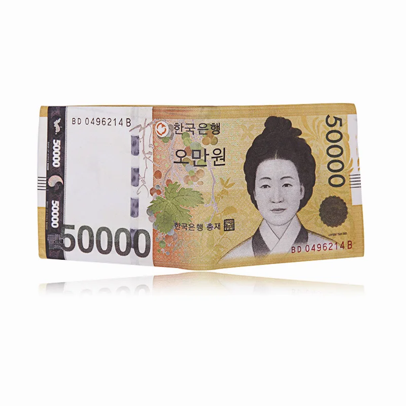 

Hot Fashion Money Printing Pattern Wallet Mens Women Unisex Pound Dollar Euro Wallet Chic Currency Notes Pattern Purse