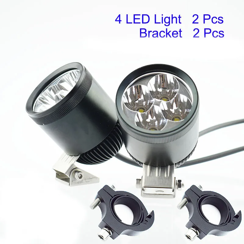 

2Pcs Motor Driving Fog Lamp Spot Motorcycle Headlight Bicycle Auxiliary Spotlight Head Light U2 40W LED Chip 12V Motor Headlamp