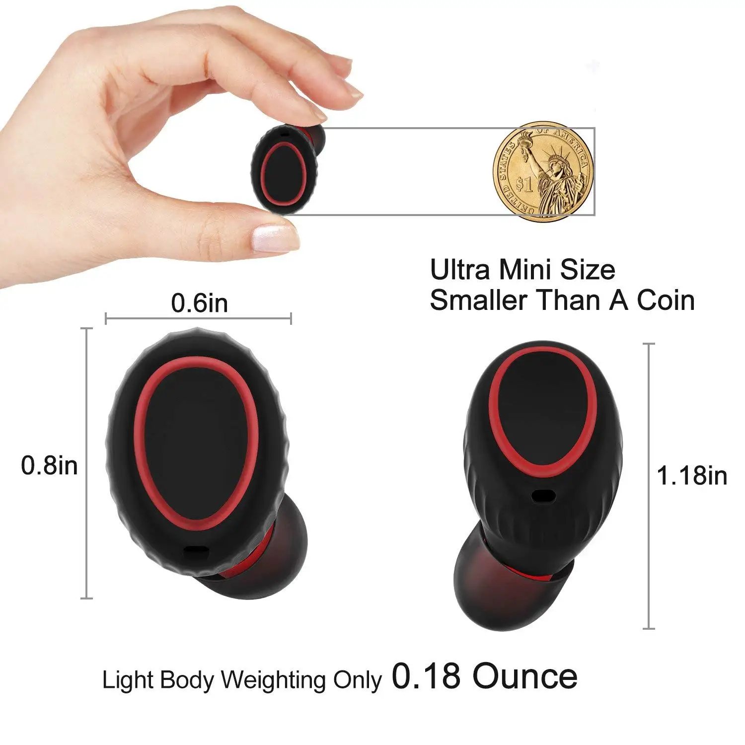 HBUDS HV358 Мини Bluetooth наушники с микрофоном V4.2 шумоподавления для Iphone Xiaomi samsung XS XR