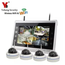 YobangSecurity 11inch Monitor 4CH Wireless NVR 960P Outdoor IR Night Vision Video Security CCTV Camera WIFI Surveillance System