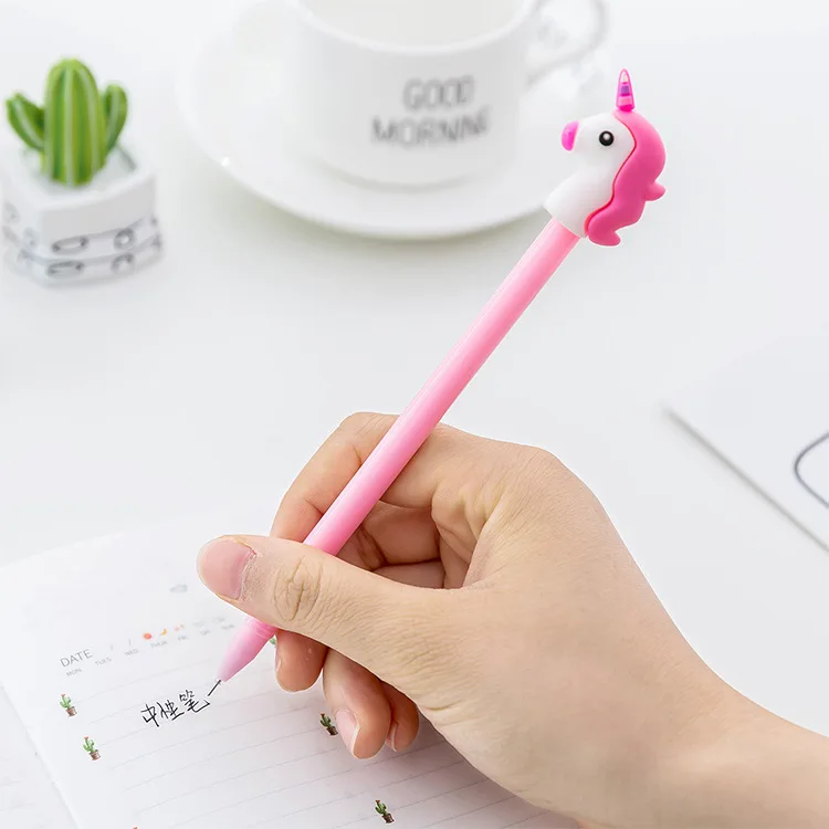 

Jonvon Satone 12pcs Cartoon Unicorn Gel Pen Signature Pen Student Pens Ink Black Core for Writing Office & School Supplies