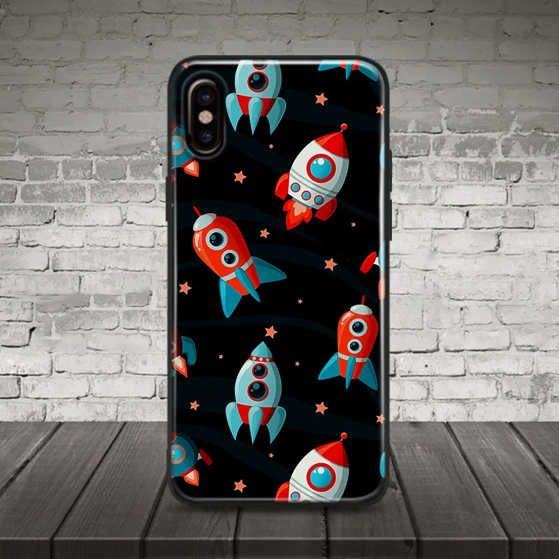 

Space Rocket Aesthetics Star Soft Silicone Phone Case Cover Shell For Apple iPhone 5 Se 5s 6 6s 6Plus 6sPlus 7 8 7Plus 8Plus X