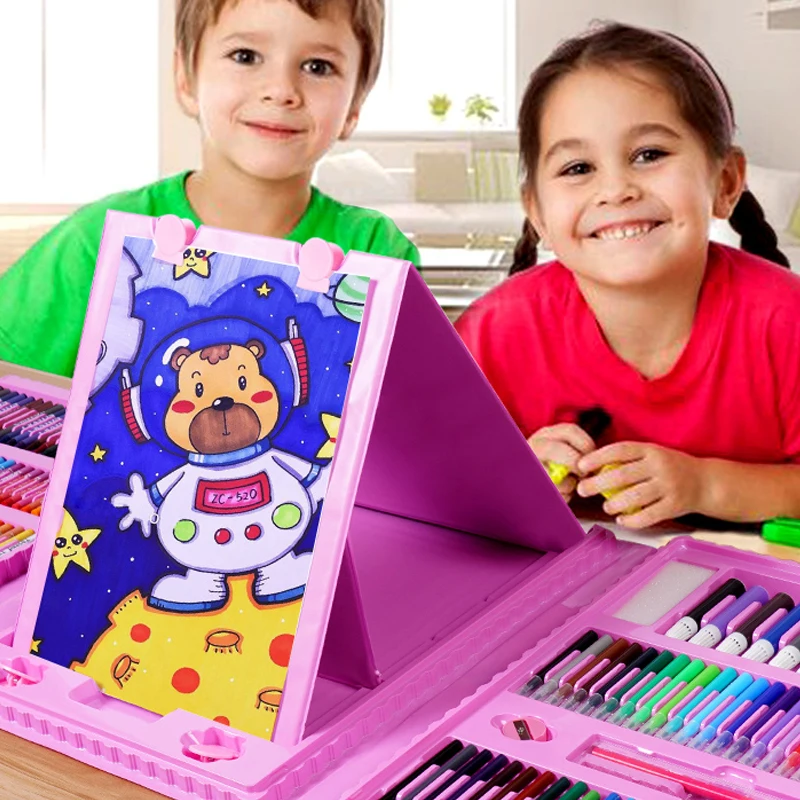 

86 sets of children's watercolor pen brush color pen crayon oil painting stick color pencil gouache art supplies