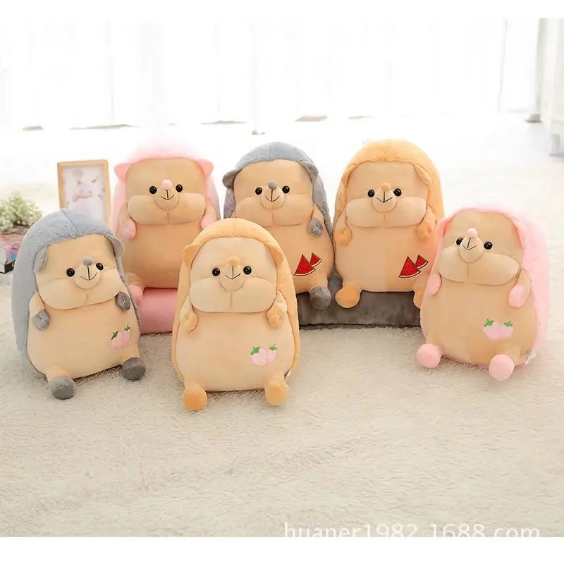 

Cute hedgehog doll with blanket summer hedgehog dual-purpose adjustable blanket empty car pillow plush toy siesta pillow