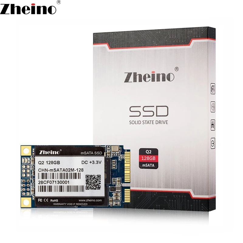 Vente Zheino Q2 mSATA 128 gb SSD SATA3 128 m Cache interne Solid State Disque 2D MLC Flash Disque Dur Pour ordinateur portable Mini PC Tablet PC