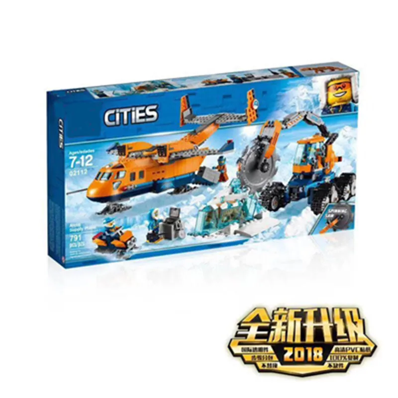 

NEW City Series Arctic Air Transportation Compatible With LegoINGLY City 60196 Building Blocks Sets Model Toys For Children 09B