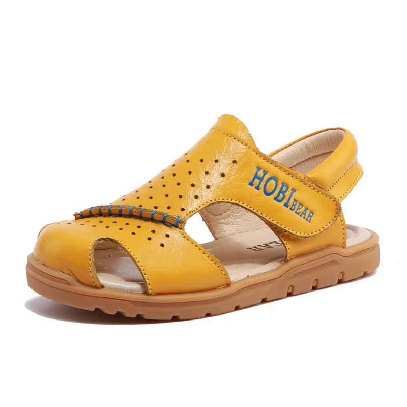 

Summer Boys Beach Sandals Soft Bottom Girls Casual Shoes Kids Leather Comfortable Anti-Slip Shoes High Quality AA51170