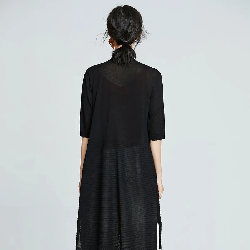 2018 New Fashion Women Thin Cardigans Half Loose Female Knitted Sweater Lady Long Casual Open Stitch Cardigans Coat ZML-599 Sweaters