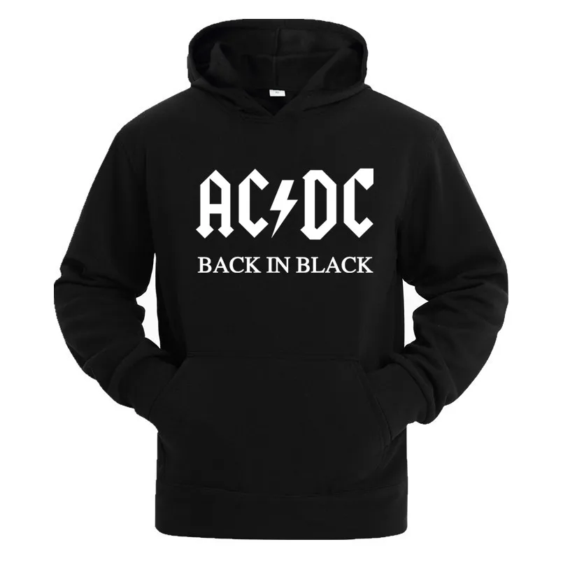 

IGGY Men's Sportswear AC/DC band rock Men Hoodies Fashion hip hop tracksuits men's hoodie Black sweatshirt cotton hoody