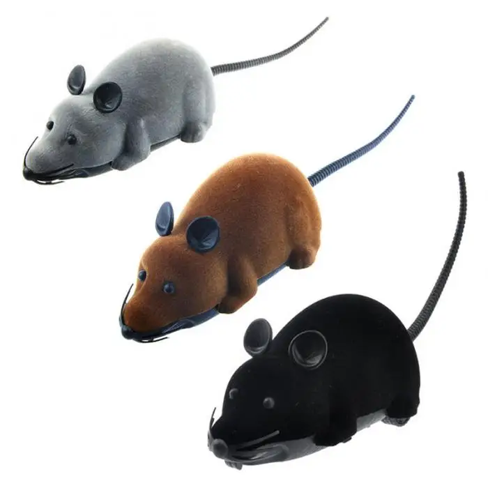 Новинка 2017 года Творческий Дистанционное управление Мышь игрушка Двусторонняя животных Забавный Флокирование хитрый вращения Мышь S fj88