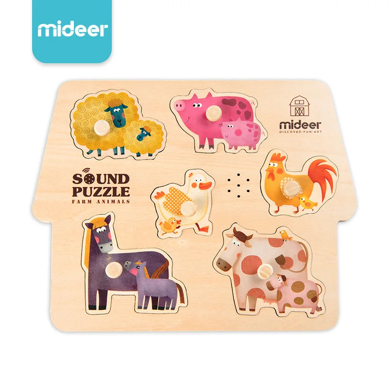 Mideer Sound Puzzle hand grasping cognitive animal infant photoreception simulated animal sound baby toys Mideer Sound Puzzle hand grasping cognitive animal infant photoreception simulated animal sound baby toys