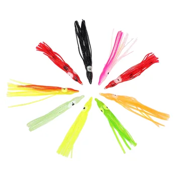 

Lixada 24PCS Fishing Squid Skirt Lures 9cm/2g Soft Plastic Octopus Lures Trolling Bait for Freshwater or Saltwater De Pesca