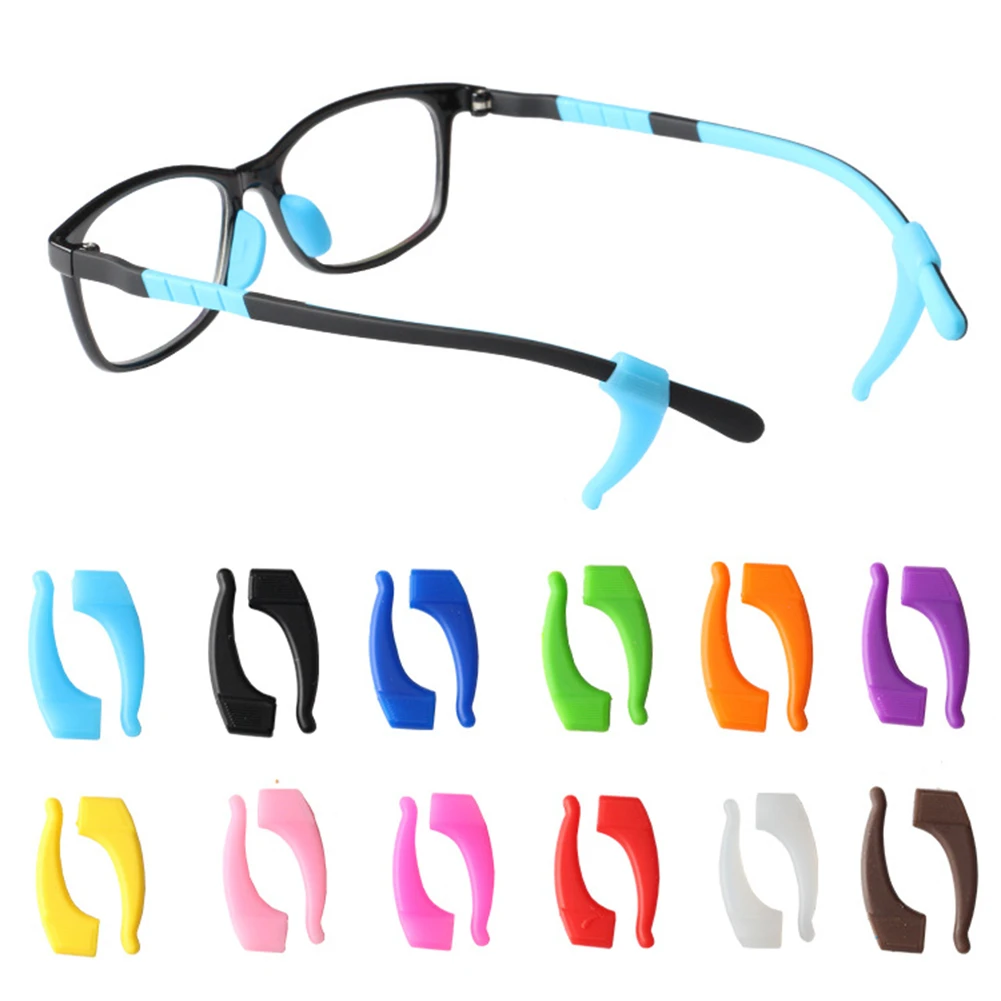Black and Transparent 10 Pairs Eyeglass Ear Grip Anti-slip Ear Hook Silicone Ear Holder for Eyewear Sunglasses Spectacle 
