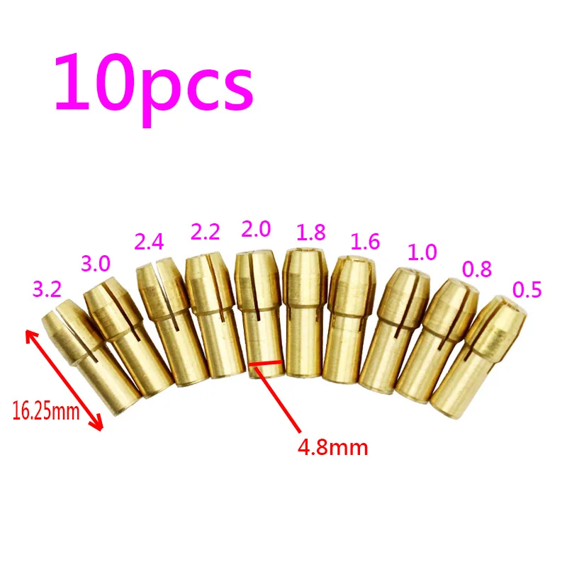 10 шт. Dremel Мини сверлильный патрон адаптер микро цанговый патрон сверла Yalku аксессуары для электрического шлифования инструмент