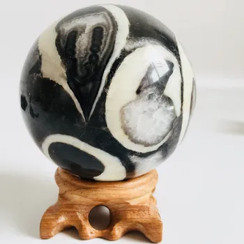 

big size70-75mm Natural Crystal gemstone Shell stone sphere meditation healing chakra crystal Holiday gifts +base