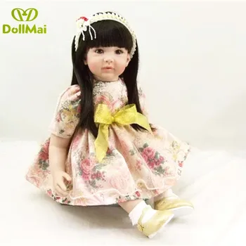 

24inch 60cm reborn babies silicone vinyl fashion delicate princess toddler dolls reborn kids lovely realistic bonecas toy
