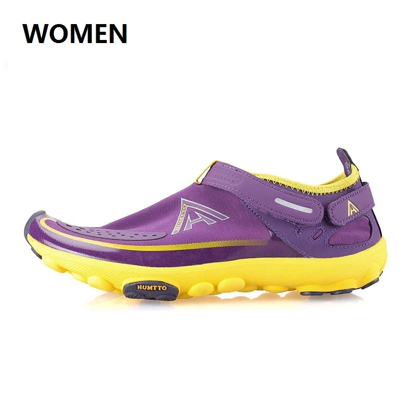 HUMTTO Men's Upstream Shoes Ultralight Breathable Quick Dry Hiking Shoes Women Outdoor Camping Wearable Sneakers - Цвет: Purple women