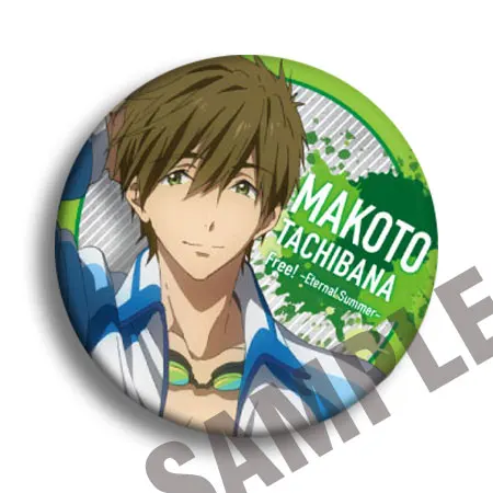 Аниме значки 58 мм бесплатно! Iwatobi swim Club Nanase Haruka Bagdes брошь - Окраска металла: see chart