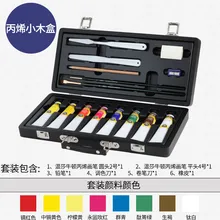 Winsor& Newton набор акриловых красок деревянный ящик