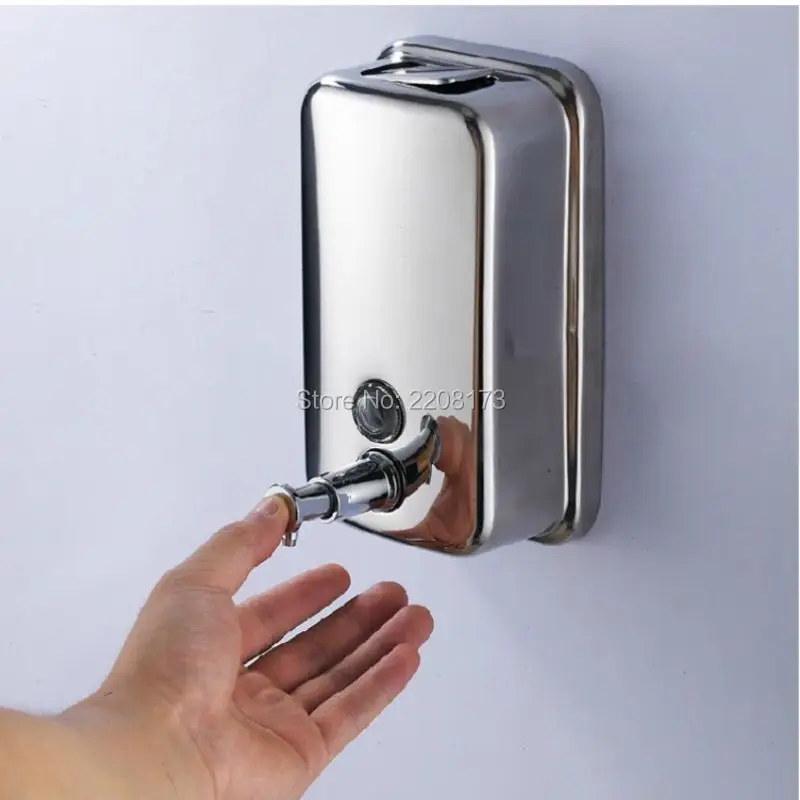 

Promotions Retail 800ml Steel Stainless Soap/Shampoo Lotion Dispenser Lotion Pump Action Bath Wall Mount Home Kitchen Shower
