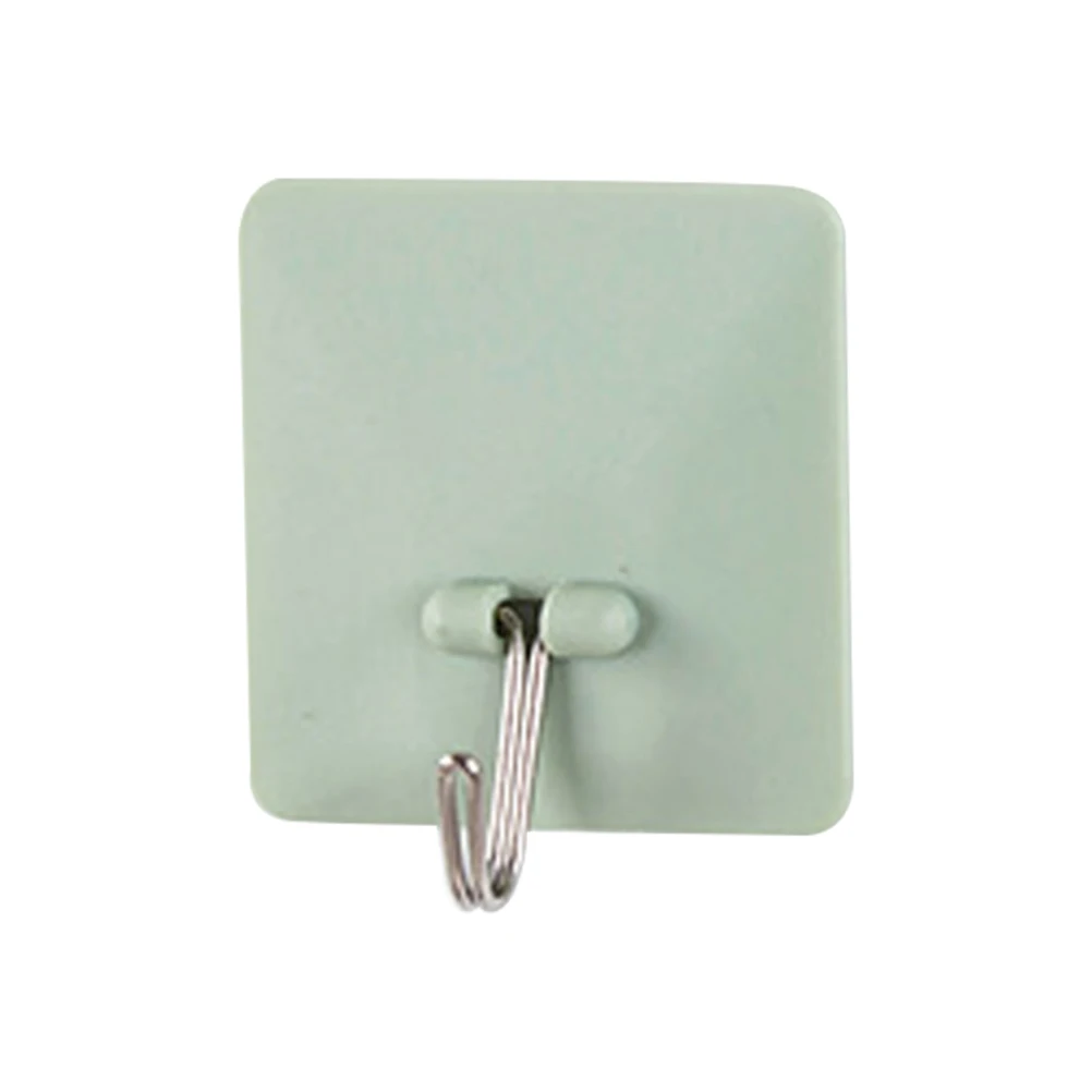 Повышенной клейкости крючки Органайзер настенный самоклеющиеся высокопрочные крючки декорационные крючки для кухни ванной комнаты - Цвет: Зеленый